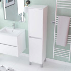 Colonne de rangement sur pieds - hauteur 160 cm - 2 portes - xenos - Couleur au choix