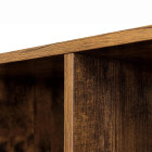 Bibliothèque étagère séparateur meuble de rangement 6 compartiments - 97,5 cm marron rustique 