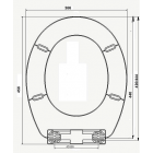 Abattant wc fantaisie design polypropylene 444 x 366 x 45 mm
