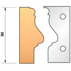 Jeu de 2 fers profilés n°304 pour porte-outils ht.90 mm