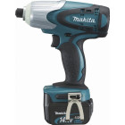 Visseuse oléopneumatique 14,4 v li-ion 4 ah 30 nm  makita - 2 batteries, chargeur, coffret - dts130rmj