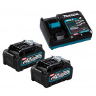 Pack makita 2 batteries bl4040 + chargeur dc40ra en makpac1 - 191j97-1