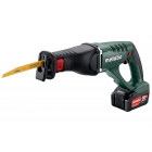 Scie sabre metabo ase 18 ltx 2 x 4,0 ah li-power, asc 55, coffret - 602269610