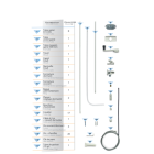 Kit ferme imposte manivelle Windy 305 noir SOUCHIER pour châssis abattant intérieur L.3.05m - 26801