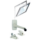 Kit ferme imposte manivelle Windy 305 gris SOUCHIER pour châssis abattant intérieur L.3.05m - 26803