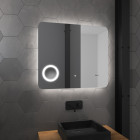 Miroir salle de bain led auto-éclairant 80x70cm - atmosphere plus