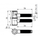 Fiche à visser pour imposte MONIN - Indégondable - Acier zingué blanc - 40x13 mm - 6340-651550 Fiche à visser pour imposte MONIN - Indégondable - Acier zingué blanc - 40x13 mm - 6340-651550