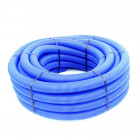 Gaine tpc annelée-lisse bleue eau o90 en 50m avec tire-fil