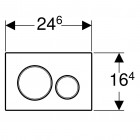 Plaque de déclenchement Sigma 20 Geberit blanc-chromé-mat 115.882.KL.1