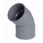 Coude NICOLL femelle-femelle 45° - PVC gris - Ø 32 mm - CF44