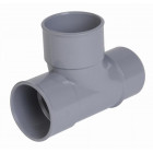 Té pied de biche NICOLL simple male-femelle à 87°30 - PVC gris - Ø 40 mm - TH188MF