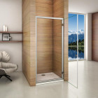 Porte de douche pivotante 100x185cm en 6mm verre de sécurité