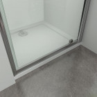 Porte de douche pivotante 76x185cm en 6mm verre de sécurité
