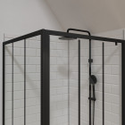 Pack paroi porte de douche serigraphiee - 80x200cm + paroi retour - 80x200 cm - porte pivotante Aurlane - PACF017