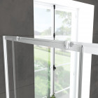 Pack porte de douche coulissante blanc 120x185cm + receveur 80x120 - whity slide Aurlane - PACF036