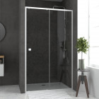 Pack porte de douche coulissante blanc 120x185cm + receveur 90x120 - whity slide Aurlane - PACF037