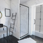 Pack paroi porte de douche pivotante+ receveur a poser - 90x90 pivotante -crush moon pivotante 90x90 Aurlane - PACF054