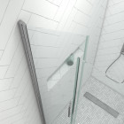 Pack paroi de douche 80x200 cm + receveur de douche a carreler 80x120 recoupable Aurlane - PACF089