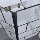 Pack paroi de douche 90x195 cm + receveur en acrylique blanc effet pierre 90x90 Aurlane - PACF097