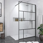 Pack paroi de douche 120x195 cm + receveur de douche a carreler 90x140 recoupable Aurlane - PACF103