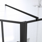 Pack Paroi de douche 90+40x195cm + Receveur à carreler 140x90cm + Bonde horizontale - BLOCKS 90 Aurlane - PACF106