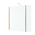 Paroi de douche et volet pivotant 140+40x200 cm + barre extensible - or brossé - freedom 2 gold Aurlane - PACF431