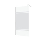 Pack paroi de douche 100x200cm - bande miroir - barre de fixation extensible et profil chrome Aurlane - PACF443