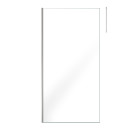Paroi de douche 100x200cm verre transparent - profilé + barre plafond chrome - freedom 2 chromed Aurlane - PACF452