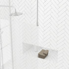 Paroi de douche 100x200cm verre transparent - profilé + barre plafond chrome - freedom 2 chromed Aurlane - PACF452