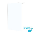 Lot de 5 parois de douche 100x195 cm en verre trempé 5 mm - profilés et bras chromés Aurlane - PACF465