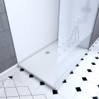 Pack panneau wall'it blan 90 et panneau wall'it blanc 120 + receveur whiteness ii 120 + paroi en verre trempé depolie + barre de fixation chrome. Aurlane - PACP020