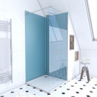 Pack 2 panneaux muraux wall'it bleu + receveur witheness ii + paroi freedom 2 depolie + barre de fixation chrome Aurlane - PACP050
