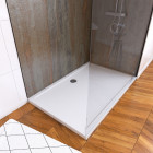 Pack panneau muraux 120x210 + paroi 120x210 + receveur 90x120 + barre de fixation noir mat 70/100cm Aurlane - PACP101