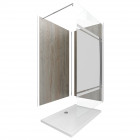 Pack panneaux muraux wall'it + paroi freedom 2 miroir + receveur whiteness Aurlane - PACP105