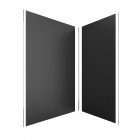 Pack panneaux muraux noir en aluminium avec profilé d'angle et de finition anodise brillant - 90 x 120cm - wall'it noir 90x120 Aurlane - PACP243