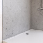 Pack panneaux muraux beton clair en composite avec profilé d'angle et de finition chrome - 90 x 120cm - stone'it light grey 90x120 Aurlane - PACP244