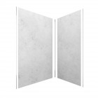 Pack panneaux muraux beton clair en composite avec profilé d'angle et de finition chrome - 90 x 120cm - stone'it light grey 90x120 Aurlane - PACP244