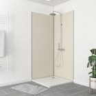 Pack panneaux muraux wall'it ivoire - 90x90x210cm + 2 profilés de finition noir mat + 1 profilé d'angle noir mat Aurlane - PACP255