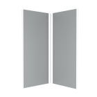 Pack panneaux muraux wall'it silver - 90x90x210cm + 2 profilés de finition chrome + 1 profilé d'angle noir mat Aurlane - PACP258