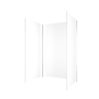 Pack 3 panneaux muraux en aluminium blanc 90/120/90 x 210cm avec profilés finitions et angles chrome Aurlane - PACP267