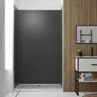 Pack 3 panneaux muraux en aluminium gris 90/120/90 x 210cm avec profilés finitions et angles chrome Aurlane - PACP268