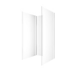 Pack 3 panneaux muraux en aluminium blanc de 90x210 cm avec profilés de finitions et d'angles chrome Aurlane - PACP269