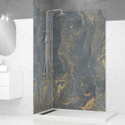 2 panneaux muraux pierre 90+120x210cm 'venus' + profilés d'angle et finition chromés - stone'it Aurlane - PACP277