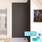 Lot de 5 panneaux muraux pour salle de bains en aluminium gris - 90x210cm - wall'it Aurlane - PACP285