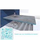 Bac receveur de douche à carreler 160x90cm recoupable sur mesure + bonde horizontale - rainy Aurlane - PACR007