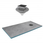 Bac receveur de douche à carreler 160x90cm recoupable sur mesure + bonde verticale - rainy Aurlane - PACR008