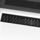 Pack receveur acrylique blanc 100x80 et grille décor aluminium finition noir mat - pack whitness ii Aurlane - PACR025