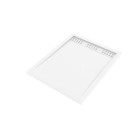 Pack receveur acrylique blanc 100x80 et grille décor aluminium blanc brillant - pack whitness ii Aurlane - PACR026