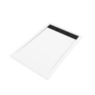 Pack receveur acrylique blanc 120x80 et grille décor aluminium finition noir mat - pack whitness ii Aurlane - PACR027