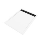 Pack receveur acrylique blanc 120x90 et grille décor aluminium finition noir mat - pack whitness ii